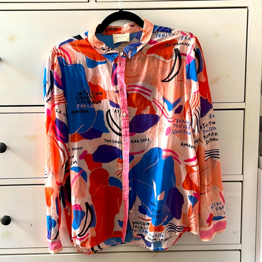 SEZANE Pierro shirt SIZE 42 FR/ 10 USA